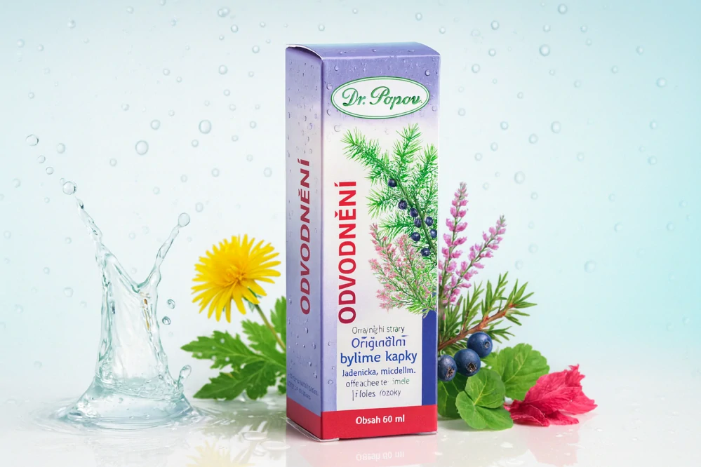 Odvodnění, originální bylinné kapky, 50 ml Dr. Popov