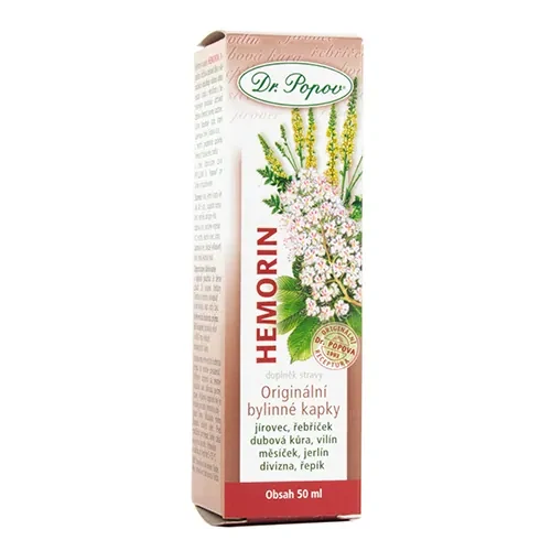Dr. Popov Hemorin – bylinné kapky 50 ml