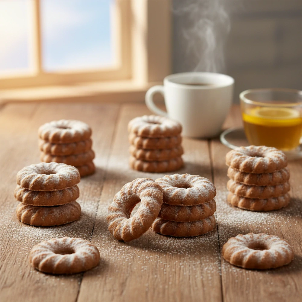 Kakaové věnečky 700 g (7×100 g) – kakaové sušenky obalované cukrem