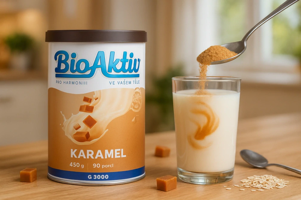 BIOAKTIV KLASIK Family – karamel, prášek 450 g