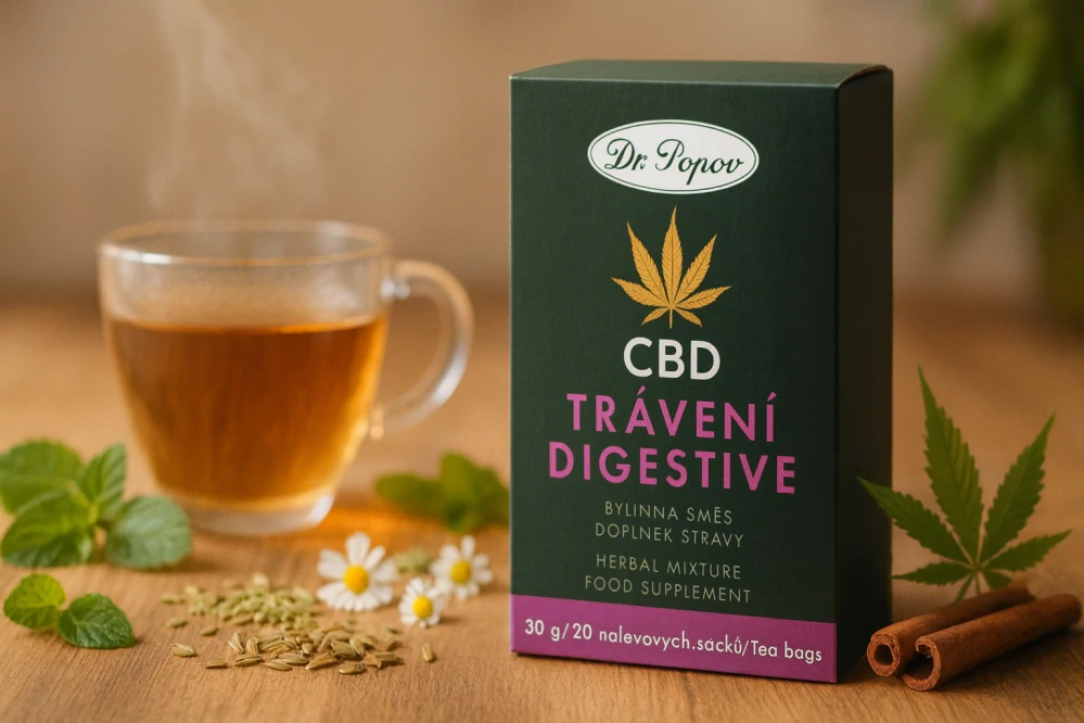 Konopný čaj s CBD Trávení, 30 g Dr. Popov