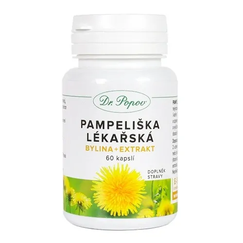Pampeliška lékařská , 60 kapslí Dr. Popov