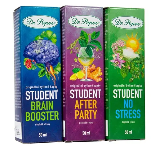 STUDENT No stress, bylinné kapky, 50 ml Dr. Popov
