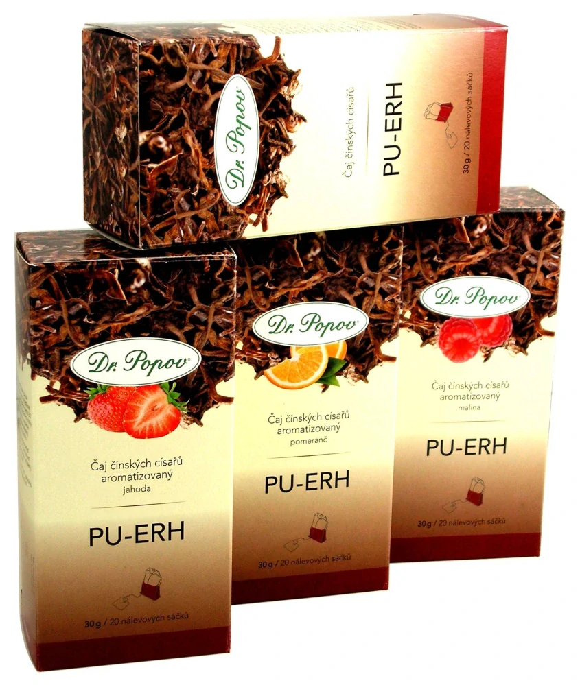 Pu-Erh, polofermentovaný čaj, 30 g Dr. Popov