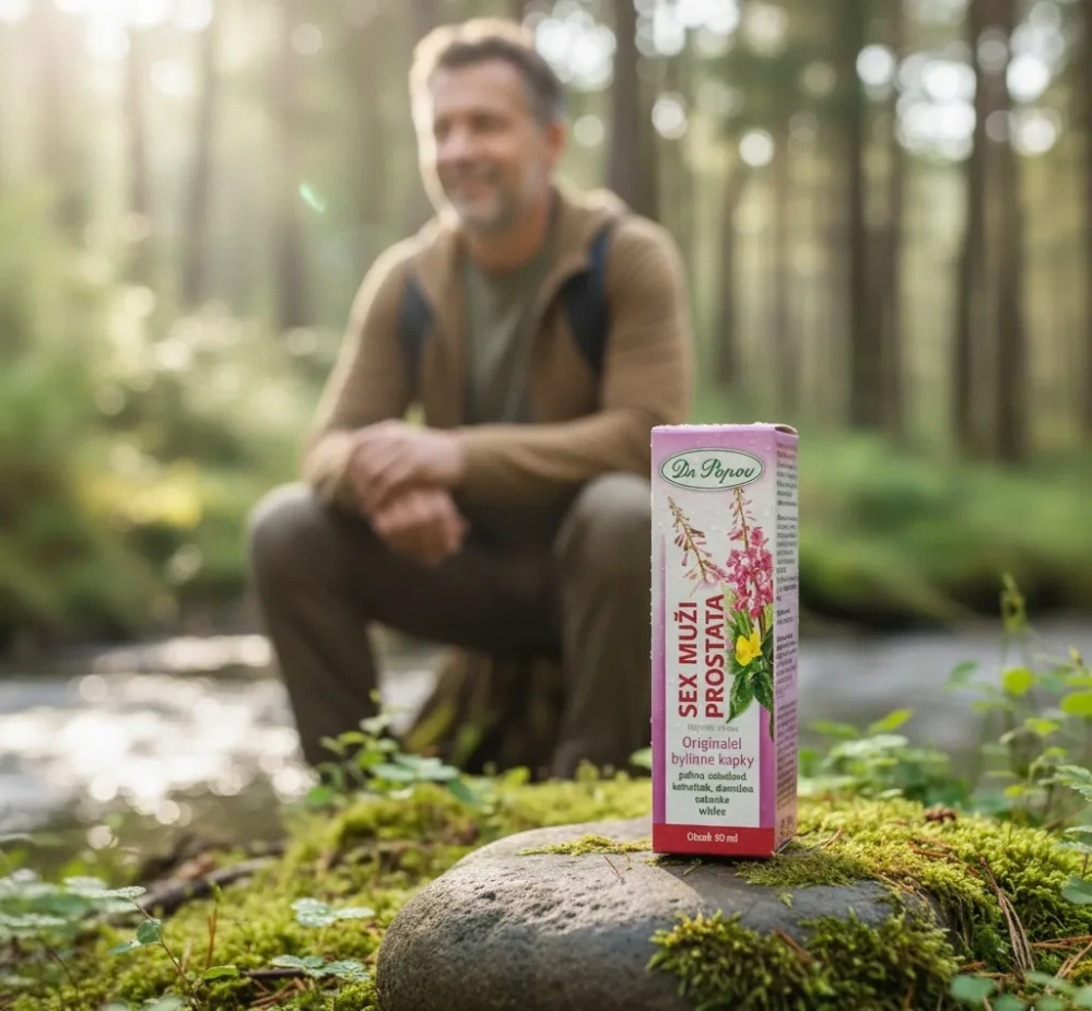 Sex muži – prostata, originální bylinné kapky, 50 ml Dr. Popov