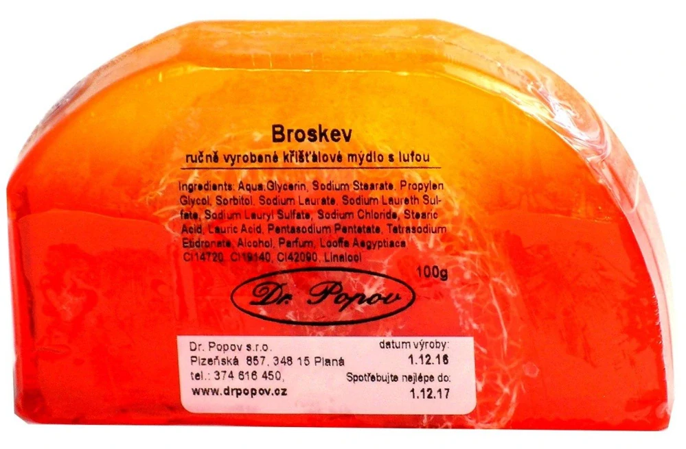 Lufa mýdlo – broskev, 100 g