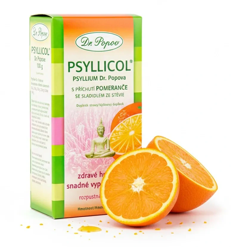 Psyllicol® s příchutí pomeranče, 100 g Dr. Popov