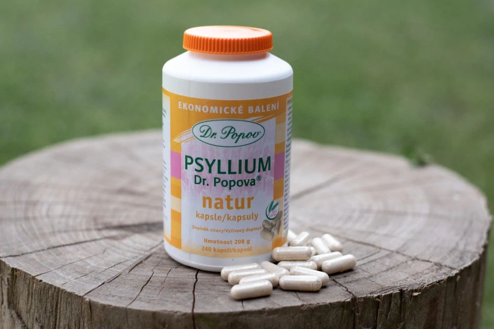 Psyllium Dr. Popova NATUR kapsle, ekonomické balení, 240 ks Dr. Popov