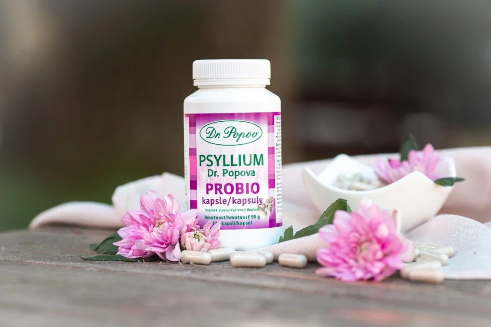Psyllium Dr. Popova PROBIO kapsle, ekonomické balení, 240 ks Dr. Popov