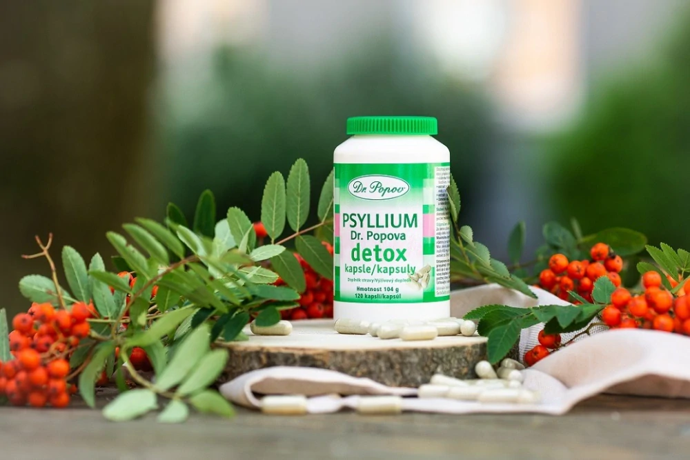Psyllium Dr. Popova DETOX kapsle, 120 ks Dr. Popov