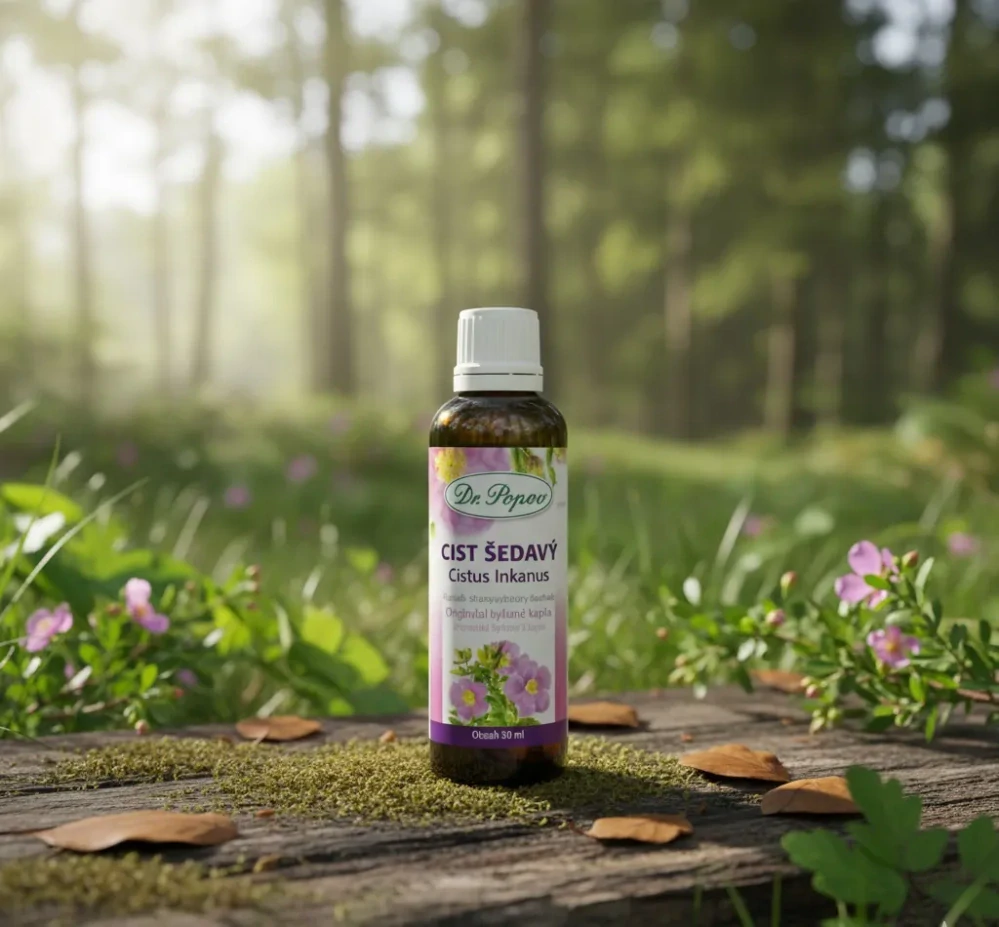Cist šedavý, originální bylinné kapky, 50 ml Dr. Popov