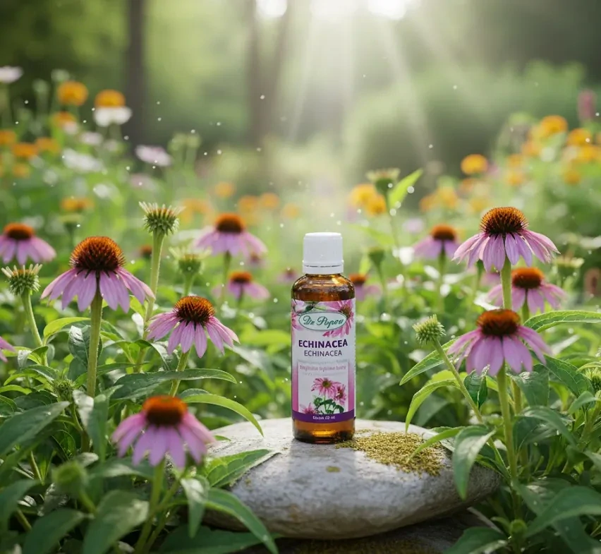 Echinacea , originální bylinné kapky, 50 ml Dr. Popov