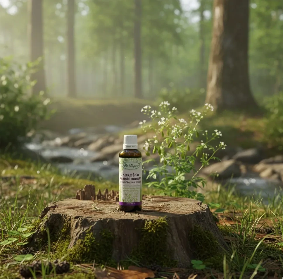 Kokoška pastuší tobolka, originální bylinné kapky, 50 ml Dr. Popov