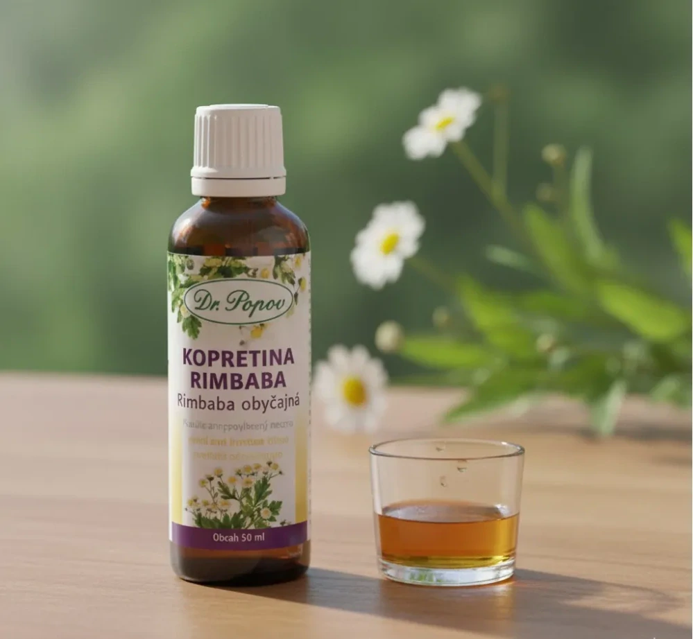 Kopretina řimbaba , originální bylinné kapky, 50 ml Dr. Popov