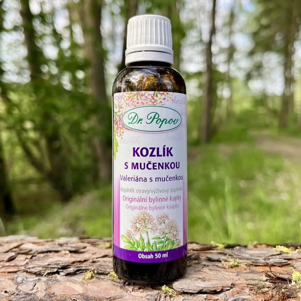 Kozlík s mučenkou, originální bylinné kapky, 50 ml Dr. Popov