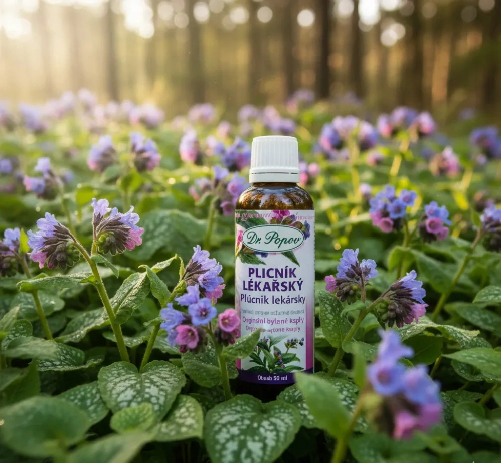 Plicník lékařský, originální bylinné kapky, 50 ml Dr. Popov