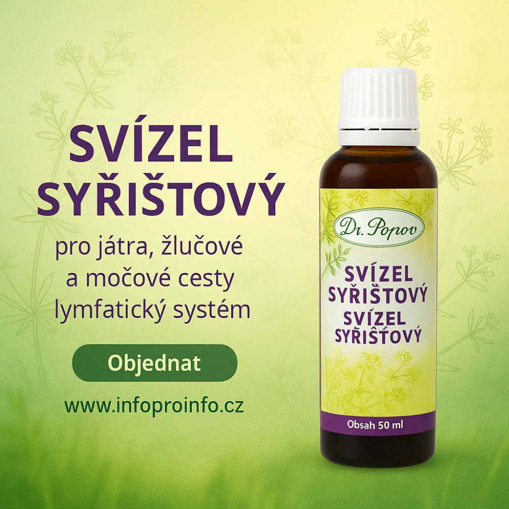 Svízel syřišťový, originální bylinné kapky, 50 ml Dr. Popov
