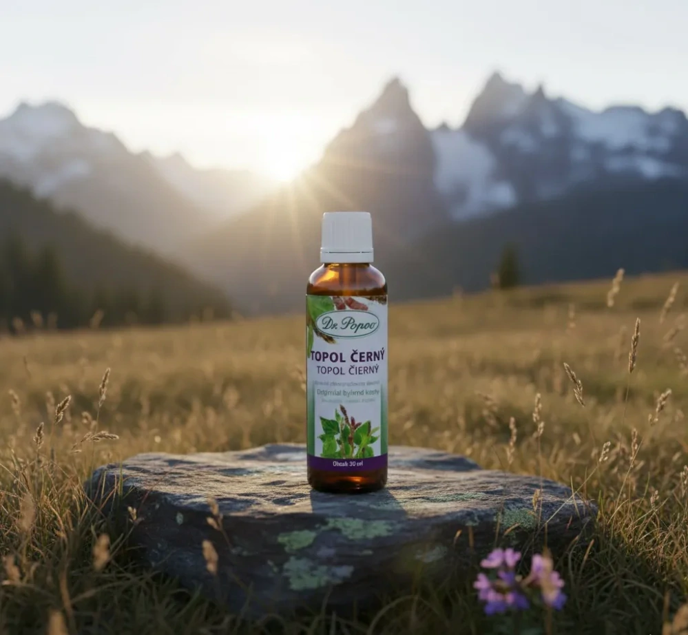 Topol černý, originální bylinné kapky, 50 ml Dr. Popov