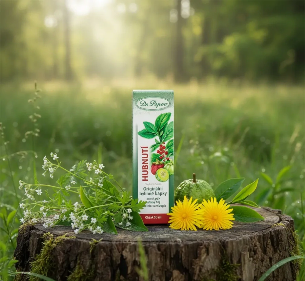 Hubnutí, originální bylinné kapky, 50 ml Dr. Popov