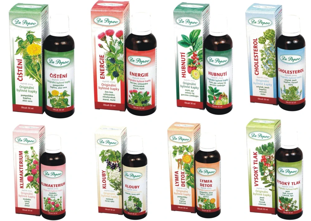 Cholesterol, originální bylinné kapky, 50 ml Dr. Popov