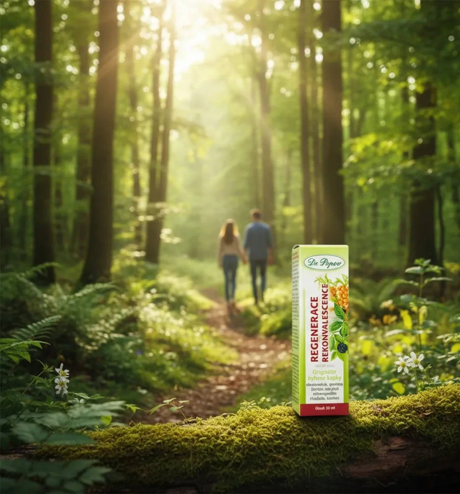 Regenerace rekonvalescence, originální bylinné kapky, 50 ml Dr. Popov