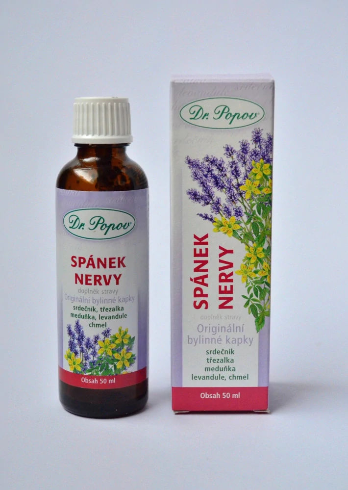 Spánek – nervy, originální bylinné kapky, 50 ml Dr. Popov