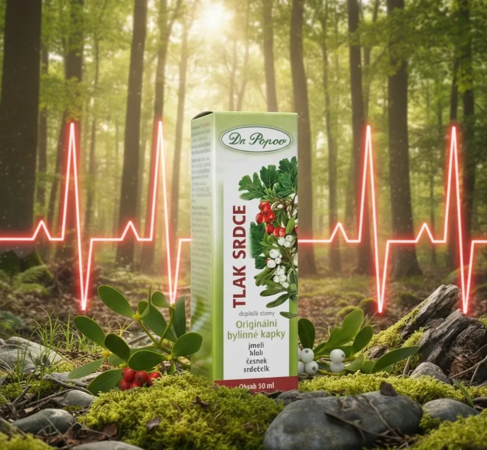 Tlak – srdce, originální bylinné kapky, 50 ml Dr. Popov