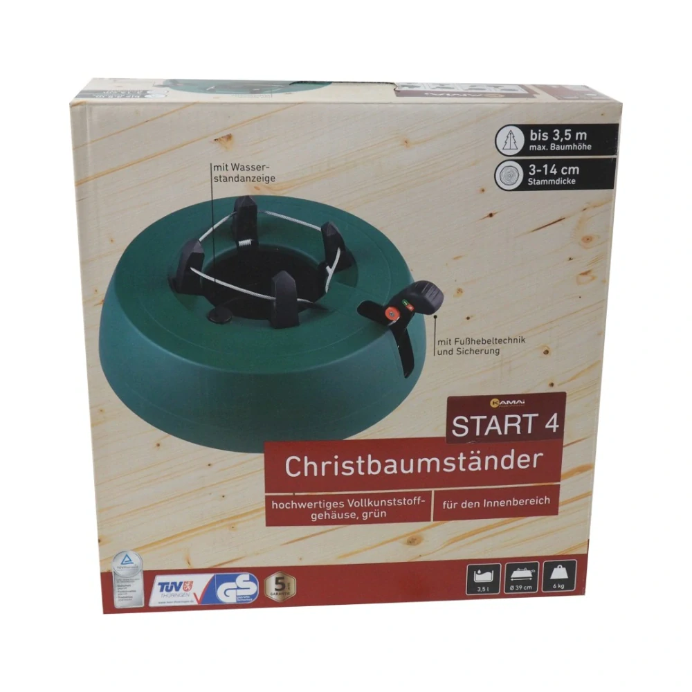 Stojan na vánoční stromek X-mas START4, zelený, Ø 39 cm