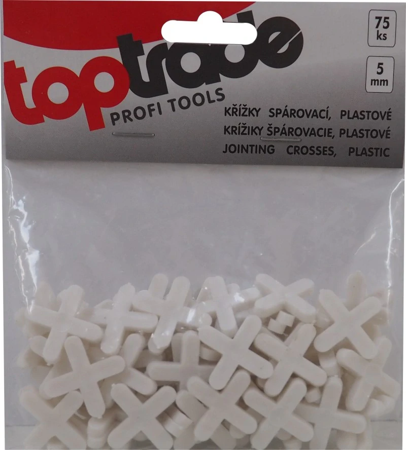 TOPTRADE spárovací křížky 5 mm – 75 ks
