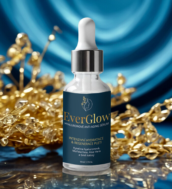 EVERGLOW Anti-Aging sérum 50 ml – hyaluron, mořská řasa, aloe.