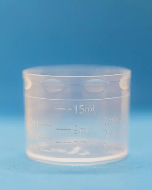 Odměrka na prací gel a aviváž 0–15 ml (jemné dávkování)