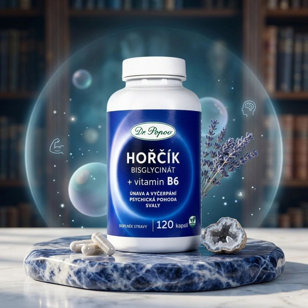 Hořčík Mg + vitamin B6, 120 kapslí