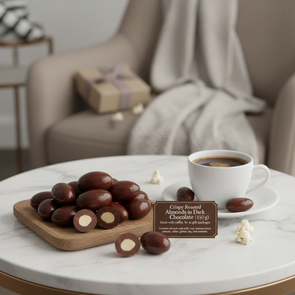 Mandle v hořké čokoládě 450 g