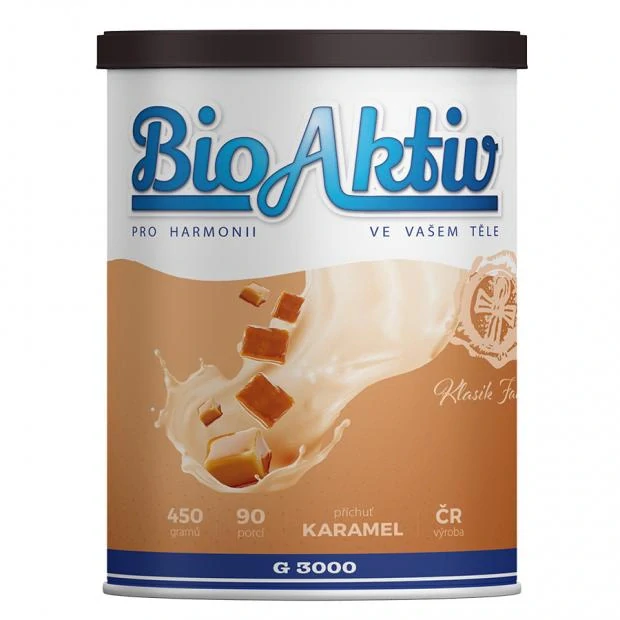 BIOAKTIV KLASIK Family – karamel, prášek 450 g
