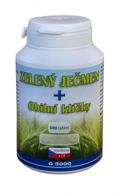 Zelený ječmen + obilní klíčky – tablety 500 tbl (150 g)