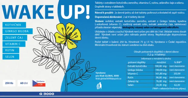 WAKE UP! s kotvičníkem a ginkgem