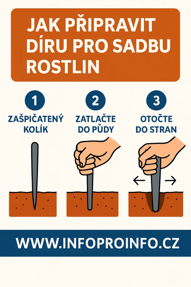 REFLEX zahradnický sázecí kolík, plast, T rukojeť, 180 mm