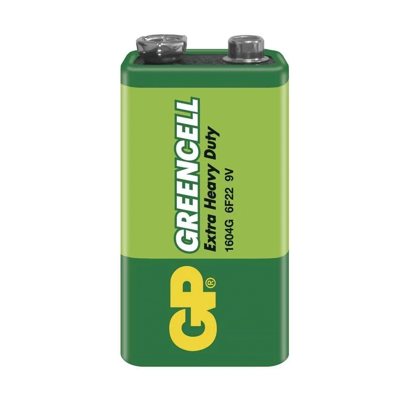 Baterie GP Greencell 6F22 9 V, zinkochloridová, 1 ks (blistr)