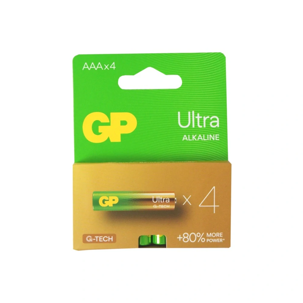 GP Ultra AAA (LR03) alkalické baterie 1,5 V – 4 ks