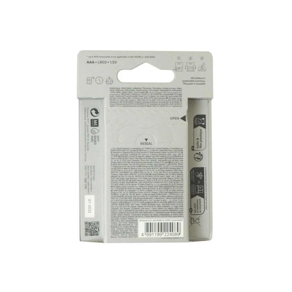 GP Super Alkaline AAA (LR03) baterie, 10 ks, 1,5 V