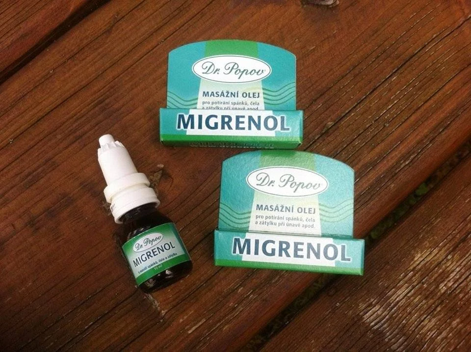 Migrenol, masážní olej, 10 ml Dr. Popov
