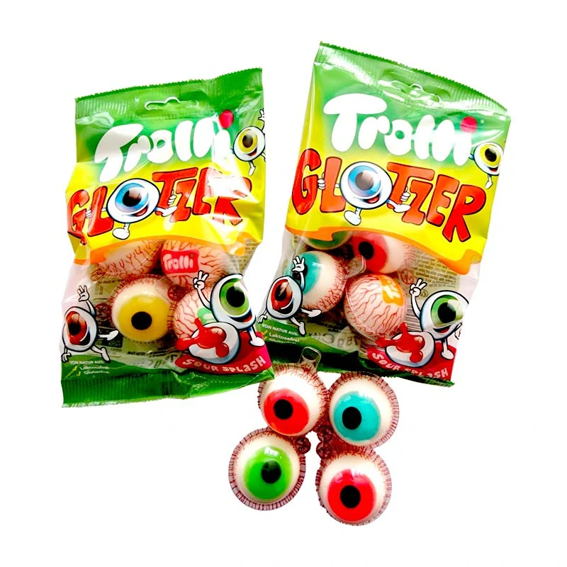 Trolli Oči 8×18,8 g (8 ks) – pěnové bonbóny s 10% ovocnou náplní