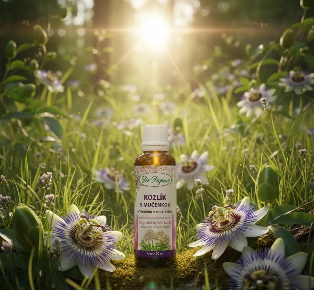Kozlík s mučenkou, originální bylinné kapky, 50 ml Dr. Popov