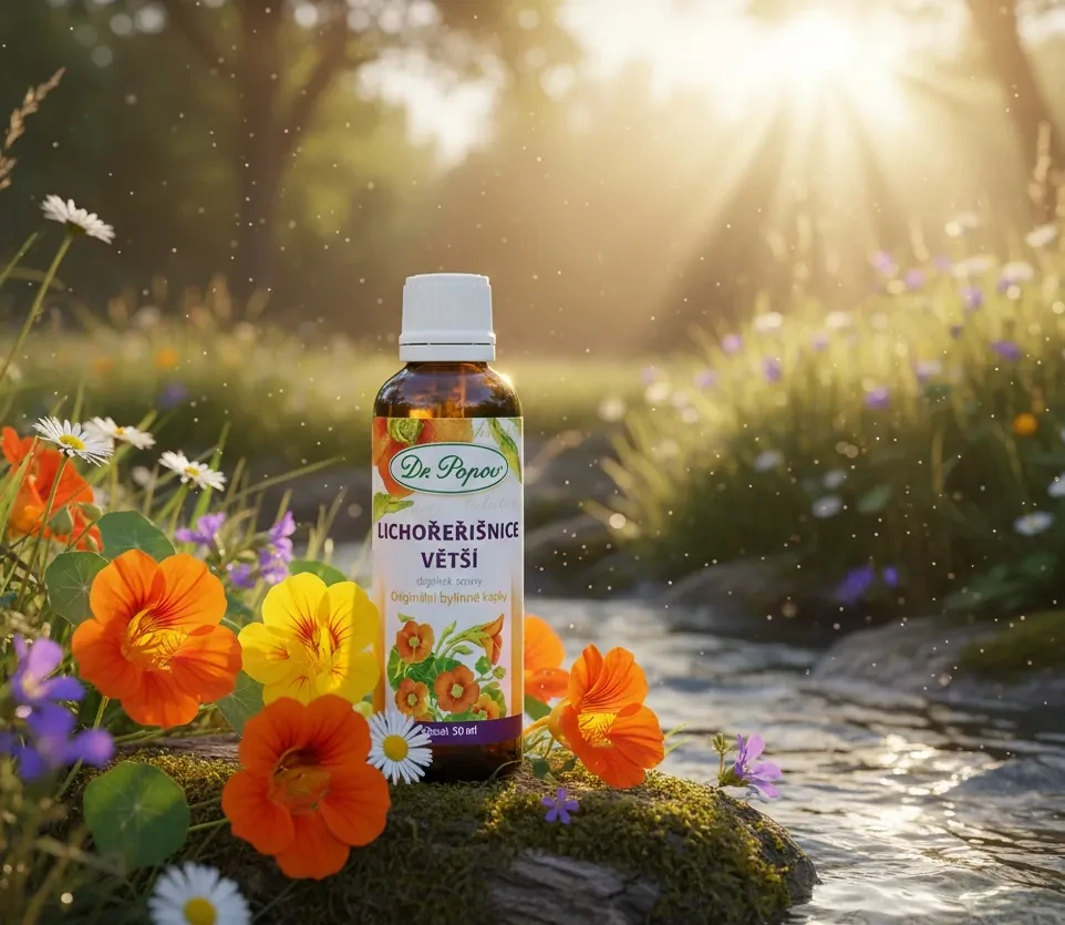 Lichořeřišnice větší, originální bylinné kapky, 50 ml Dr. Popov