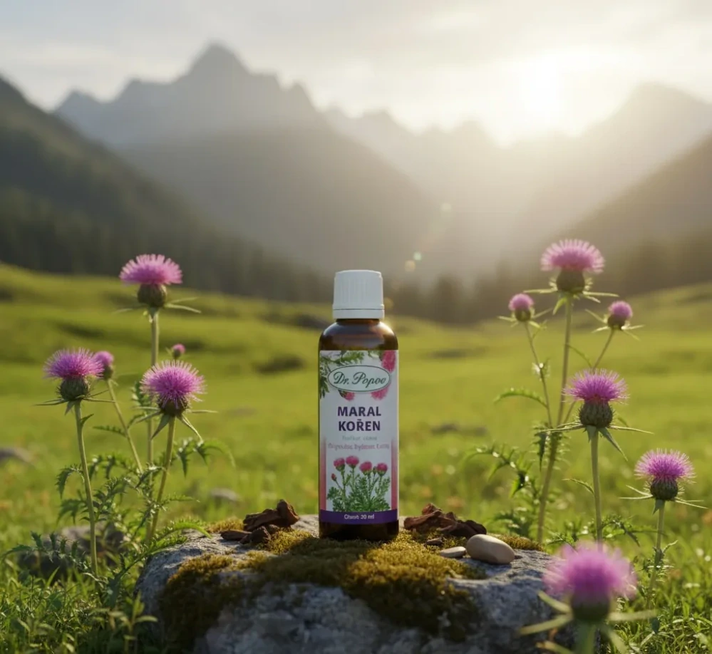 Maral kořen, originální bylinné kapky, 50 ml Dr. Popov