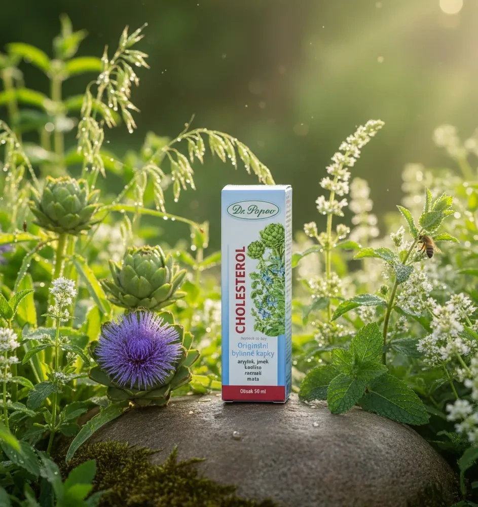 Cholesterol, originální bylinné kapky, 50 ml Dr. Popov