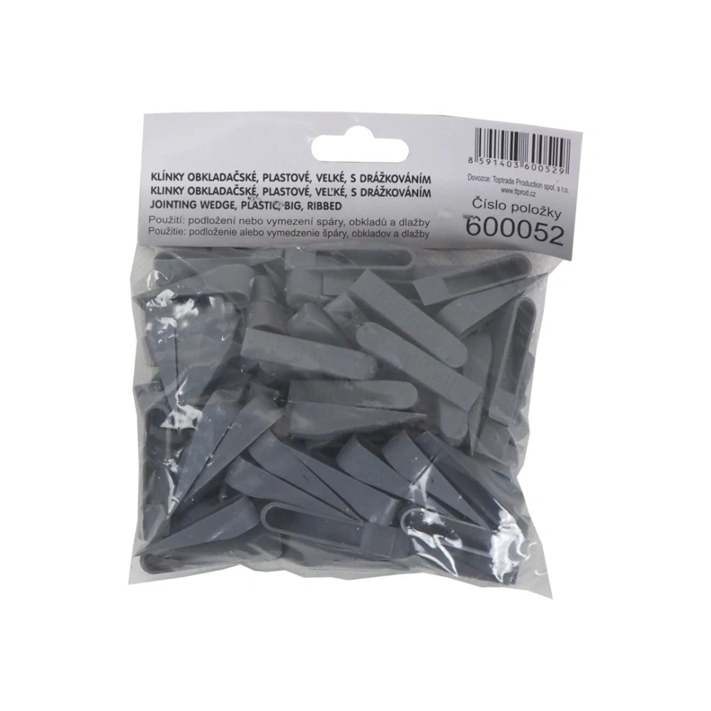 TOPTRADE klínky spárovací velké 0–10 mm, 100 ks