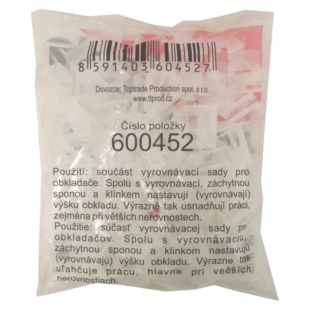 TOPTRADE vyrovnávací spony, záchytné, 2 mm (3–12 mm), 100 ks