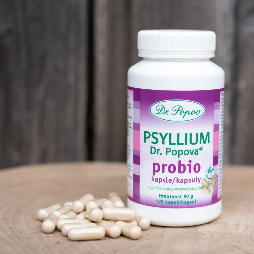 Psyllium Dr. Popova SLIM kapsle – ekonomické balení 240 ks