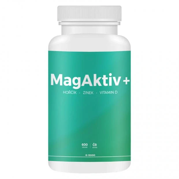 MagAktiv+ – komplex vitamínů, minerálů a flavonoidů (600 tobolek).